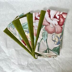 Vintage Handmade Cloth Dinner Linens Eco-friendly Reusable Napkins Eight 8